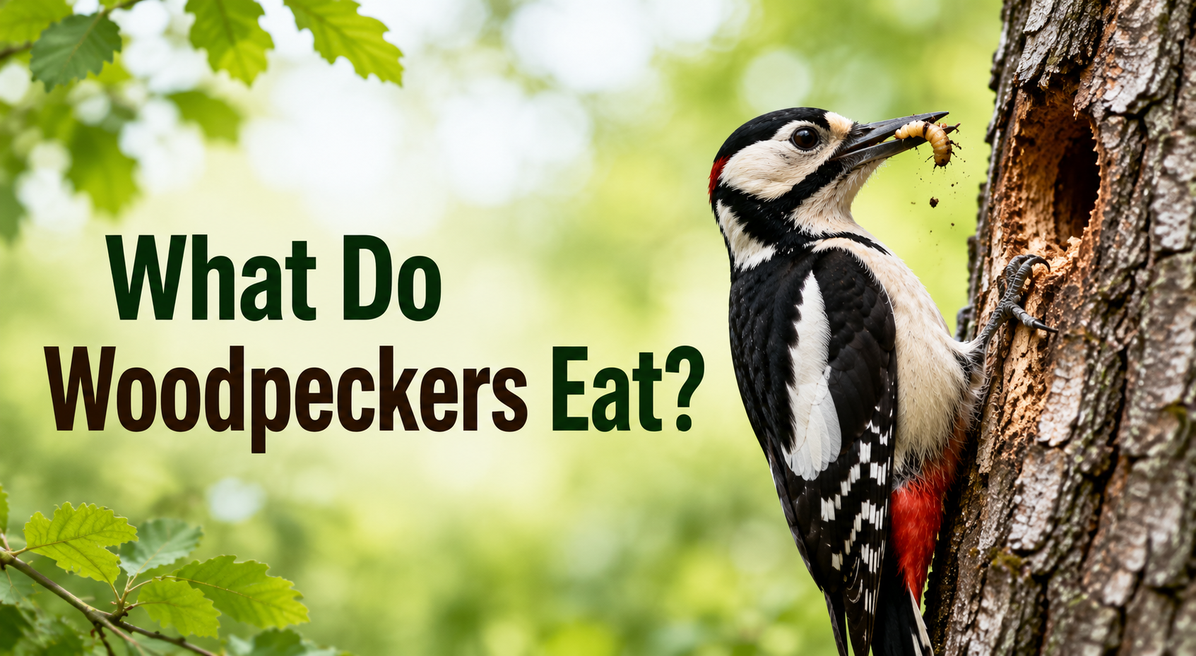 What Do Woodpeckers Eat? Diet Guide by Season and Species