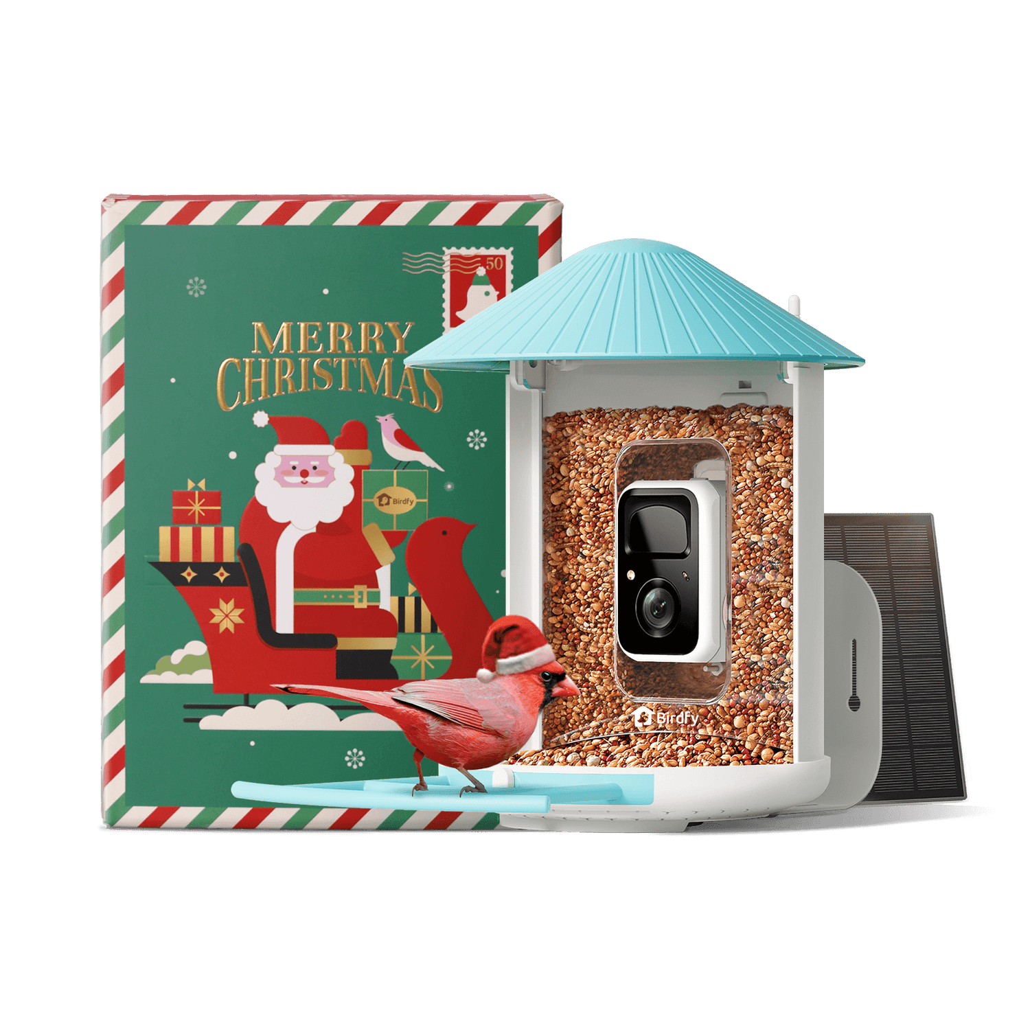 Birdfy Feeder with Solar Panel - Solar-Powered Smart Bird Feeder with Camera