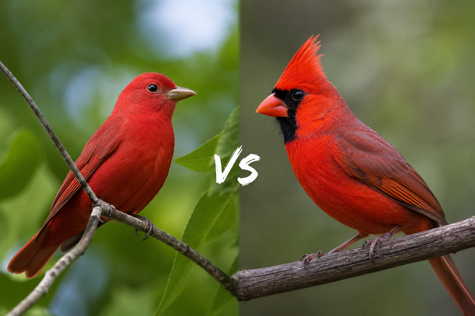 Summer Tanager vs Cardinal: Crest, Bill & Other Easy Field Marks