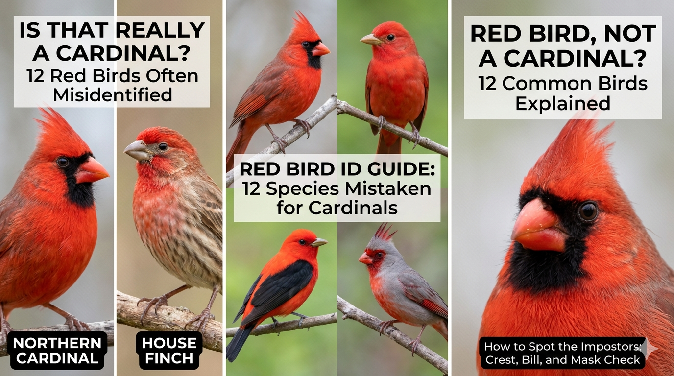 Red Bird, Not a Cardinal? 12 Red Birds Commonly Mistaken for Cardinals