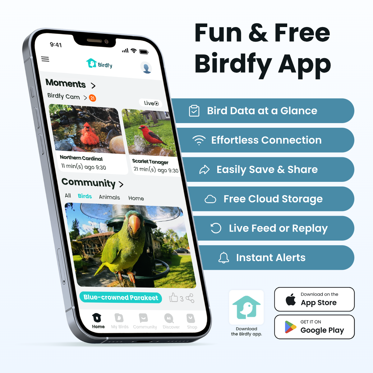 Birdfy Cam - Smart Birdwatching Camera with Bendable Mount
