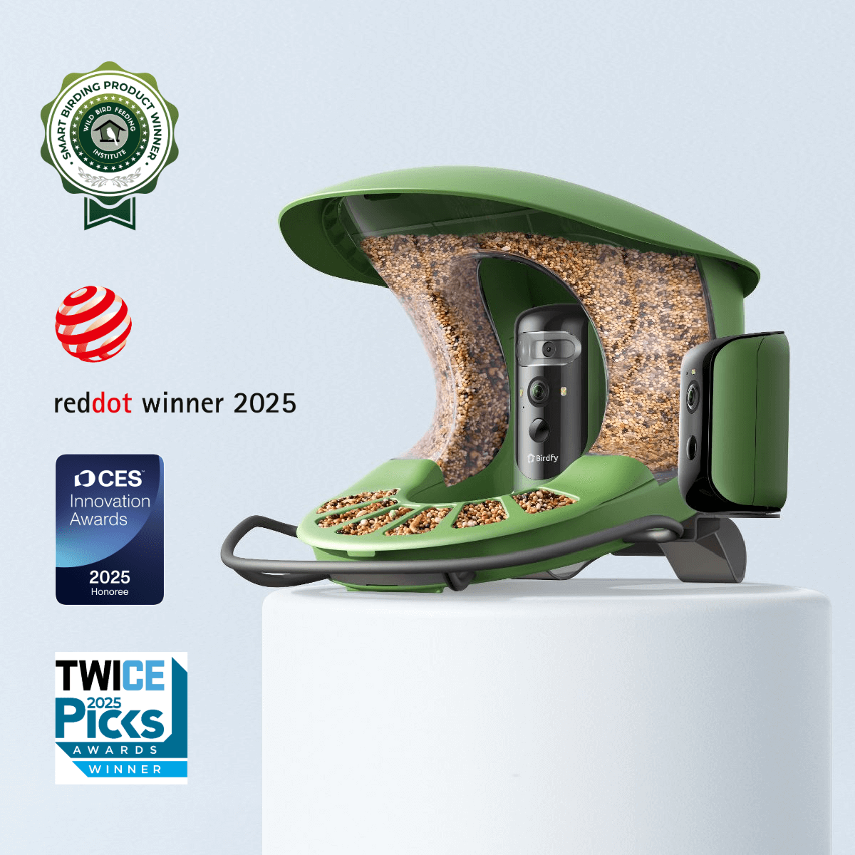 Birdfy Feeder 2 Duo - Triple-Lens Smart Bird Feeder with Cameras