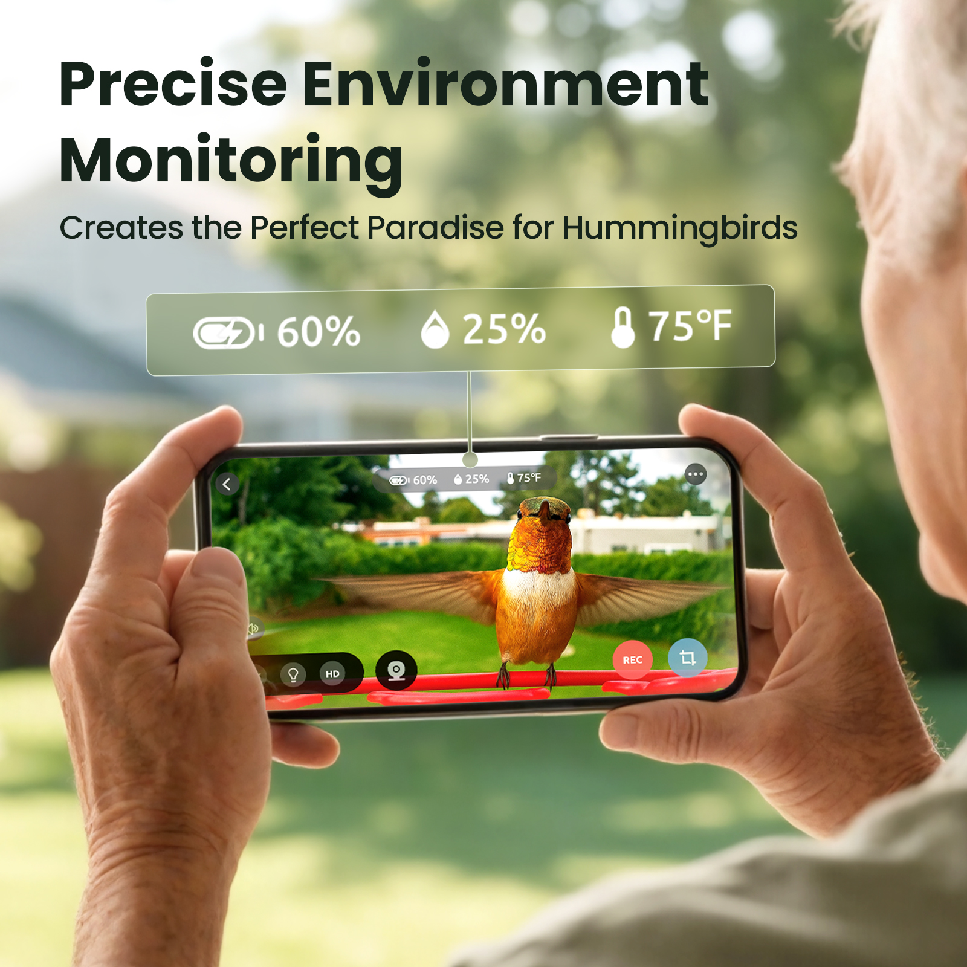 Birdfy Hum Feeder Duo - Hummingbird Feeder with Dual Camera