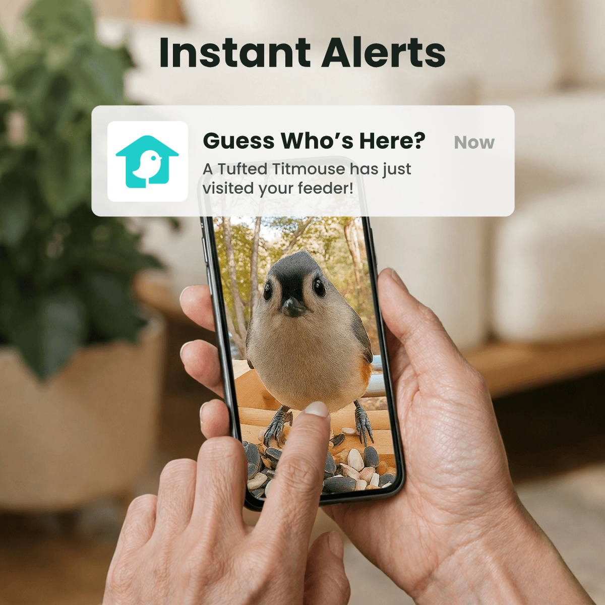 Birdfy Feeder Bamboo - Smart Bird Feeder with Eco-friendly Material