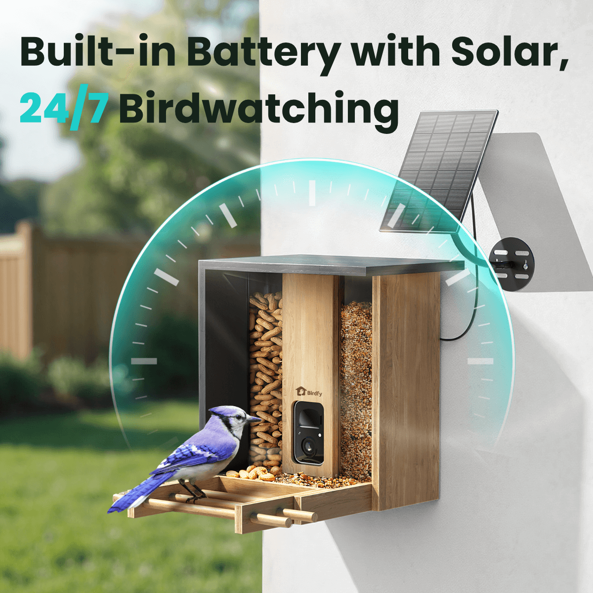 Birdfy Feeder Bamboo - Smart Bird Feeder with Eco-friendly Material
