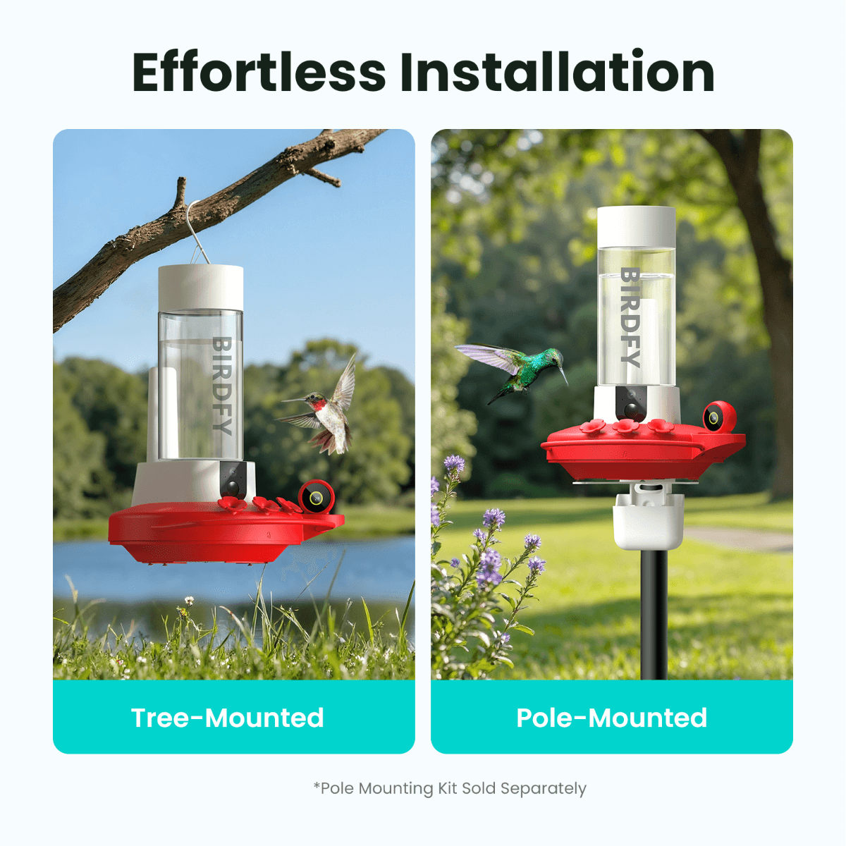 Birdfy Hum Feeder Duo - Hummingbird Feeder with Dual Camera