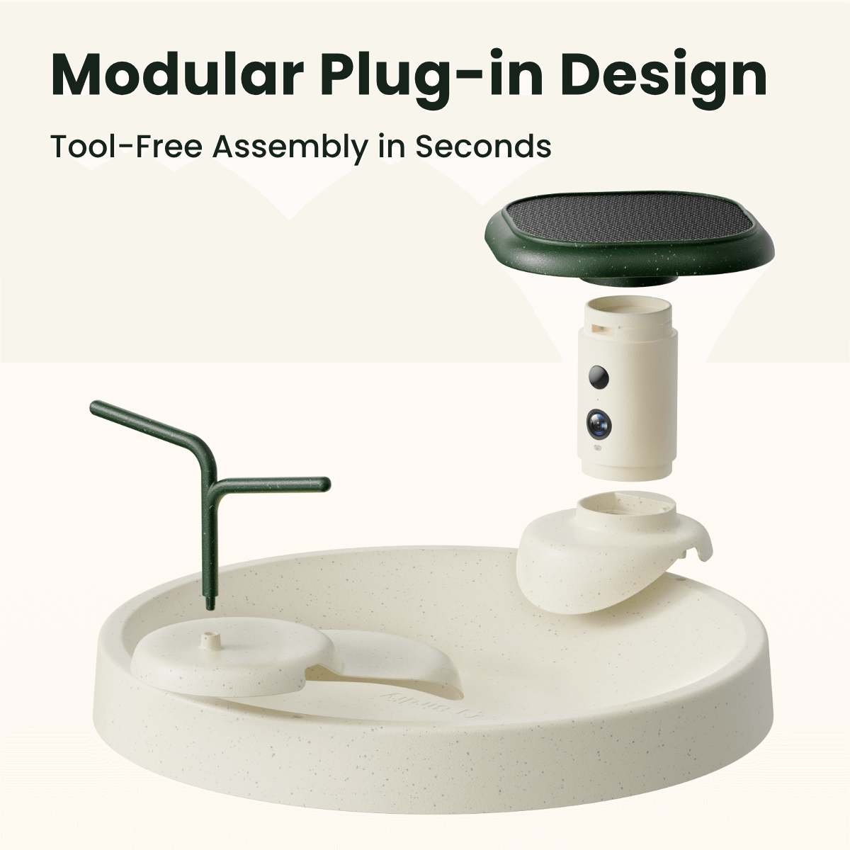 Birdfy Bath Jolly O - Solar-Powered Smart Birdbath