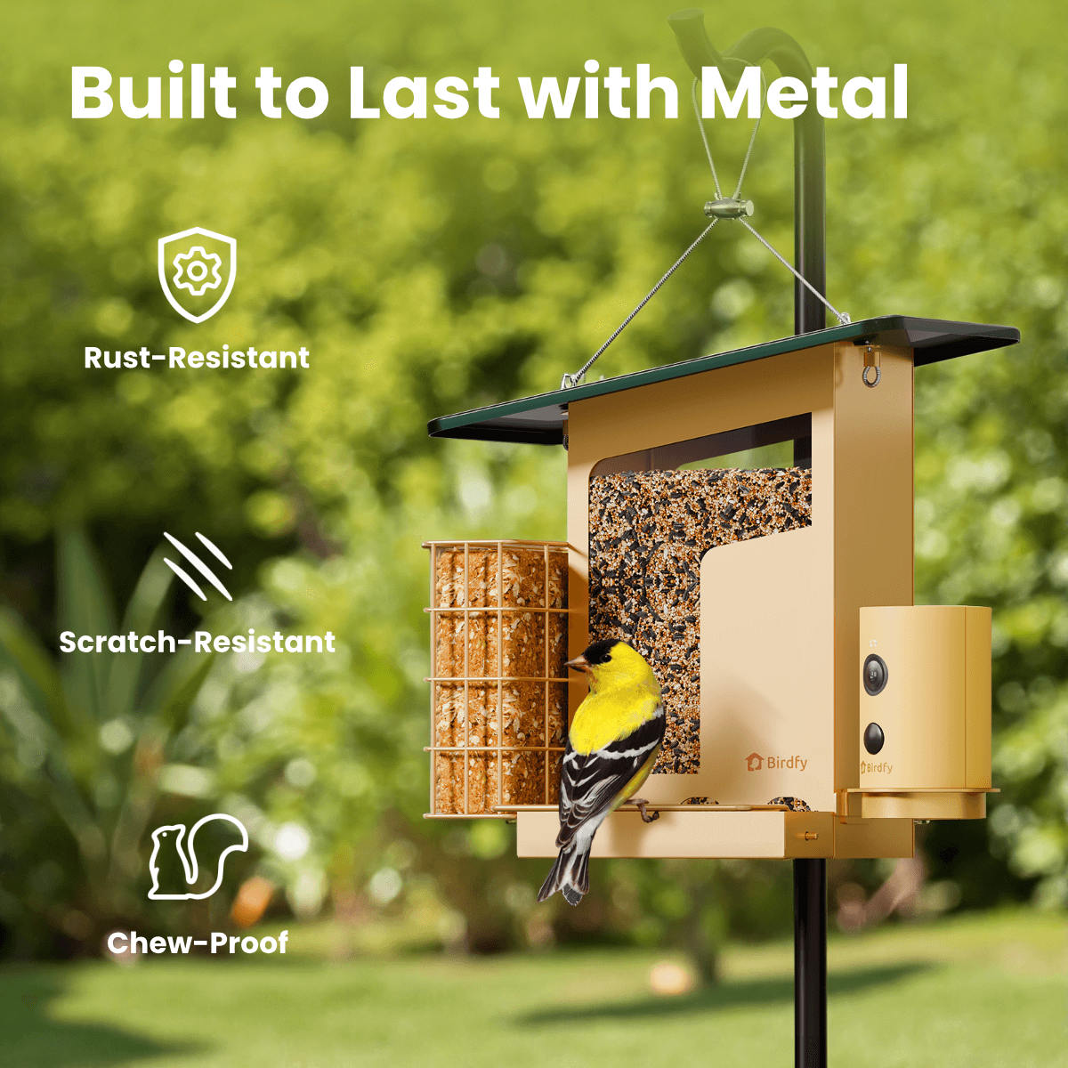 Birdfy Feeder Metal S - Smart Metal Feeder with Camera