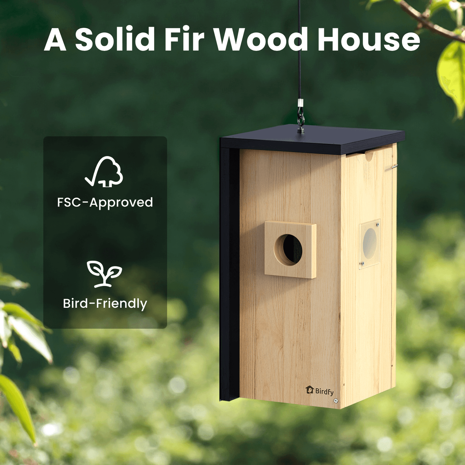 Birdfy Nest - Wooden Smart Birdhouse with Camera