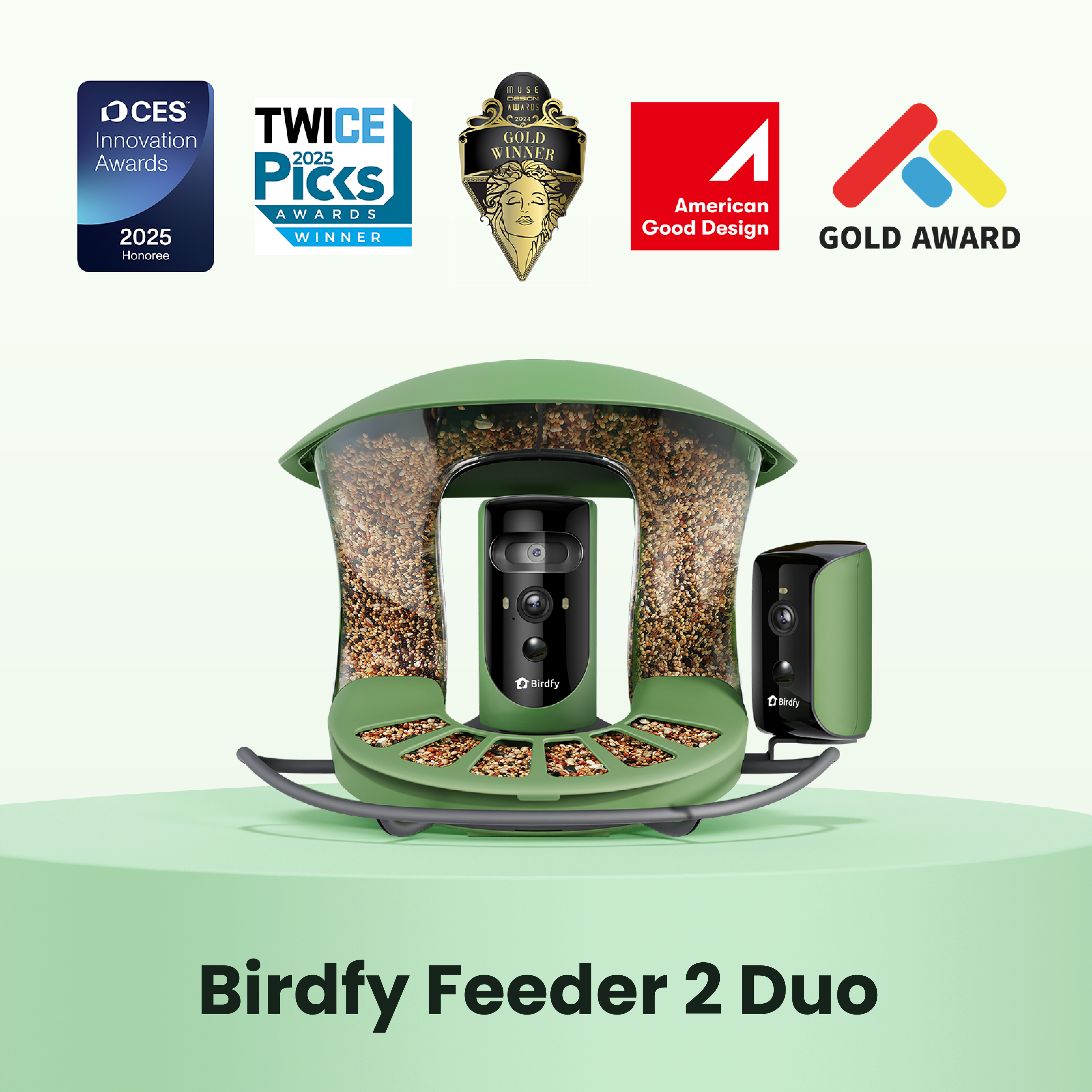 Birdfy Feeder 2 Duo - Triple-Lens Smart Bird Feeder with Cameras