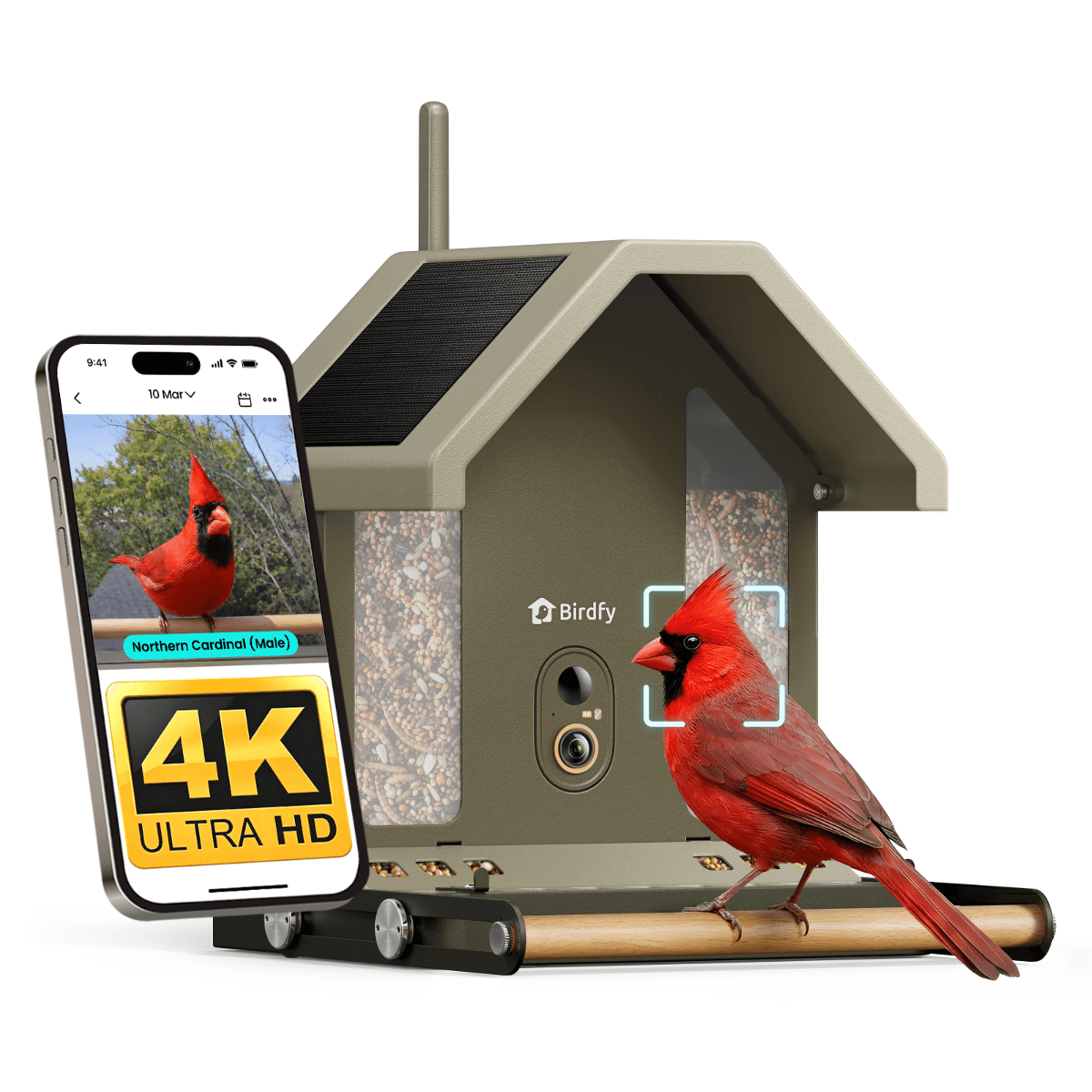 Birdfy Feeder Metal 2 4K - Smart Metal Feeder with Camera