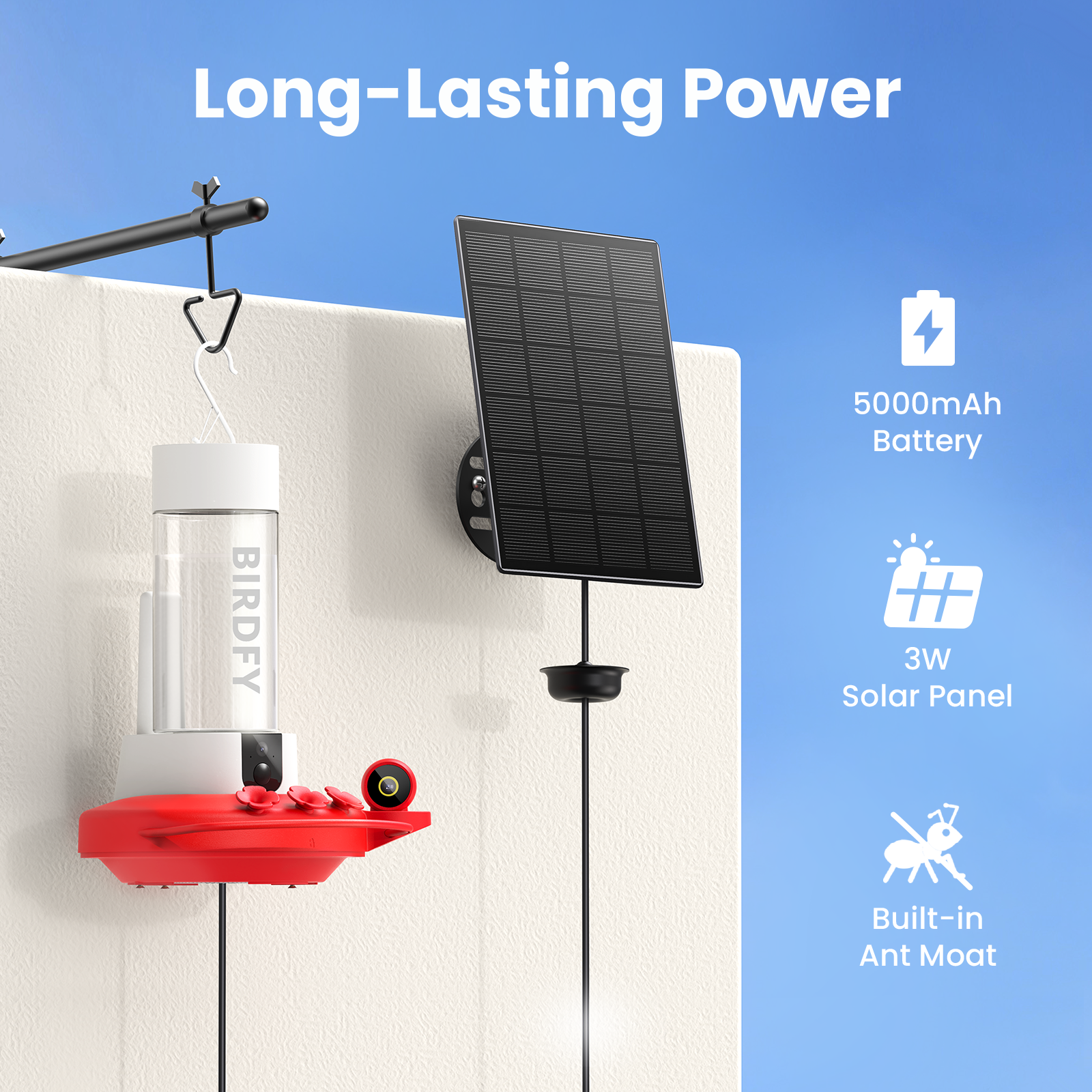 Birdfy Hum Feeder Duo - Hummingbird Feeder with Dual Camera