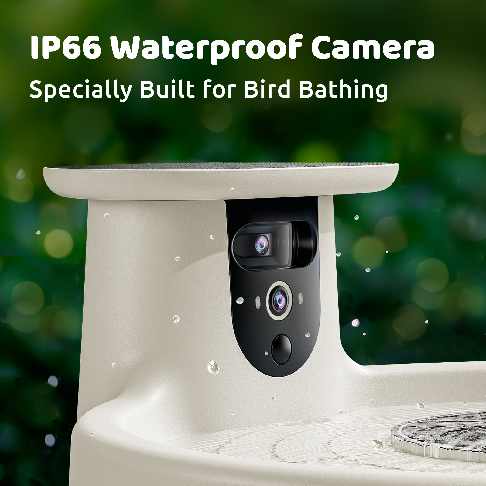 Birdfy Bath Pro - Solar-Powered Smart Birdbath with Fountain